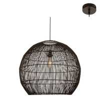 Eurolux P1282B, P1282W Erna 600 Pendant Woven Rattan E27 1x60w (Multiple Colors/Finishes)-Mr Smart Lighting Company.