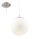 Eurolux P198O Rondo Pendant 200mm 100W E27 Opal Satin Chrome-Mr Smart Lighting Company.