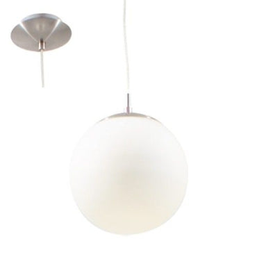 Eurolux P198O Rondo Pendant 200mm 100W E27 Opal Satin Chrome-Mr Smart Lighting Company.