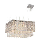Eurolux P373 Square Chrome Inside Out Crystal Pendant - Including 16 X 10W G4 12V Chrome-Mr Smart Lighting Company.