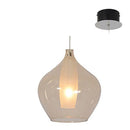 Eurolux P425AM Nebula 1LT Pendant 165mm Amber Glass-Mr Smart Lighting Company.