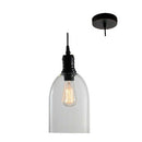 Eurolux P488 Pendant Clear Glass (160mm) Black/Clear-Mr Smart Lighting Company.