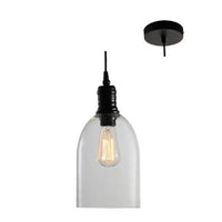 Eurolux P488 Pendant Clear Glass (160mm) Black/Clear-Mr Smart Lighting Company.