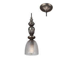 Eurolux P895 Nottingham Pendant Black With Clear Glass Black Nickel-Mr Smart Lighting Company.