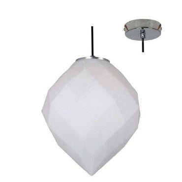 Eurolux P896OP Como Pendant With Glass Opal Chrome Opal-Mr Smart Lighting Company.