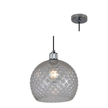 Eurolux P908 Porto Pendant Chrome With Clear Glass Chrome-Mr Smart Lighting Company.