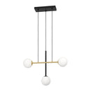 Eurolux Paz 3 LT Pendant Black/ White/Brushed Brass-P1352-Mr Smart Lighting Company.