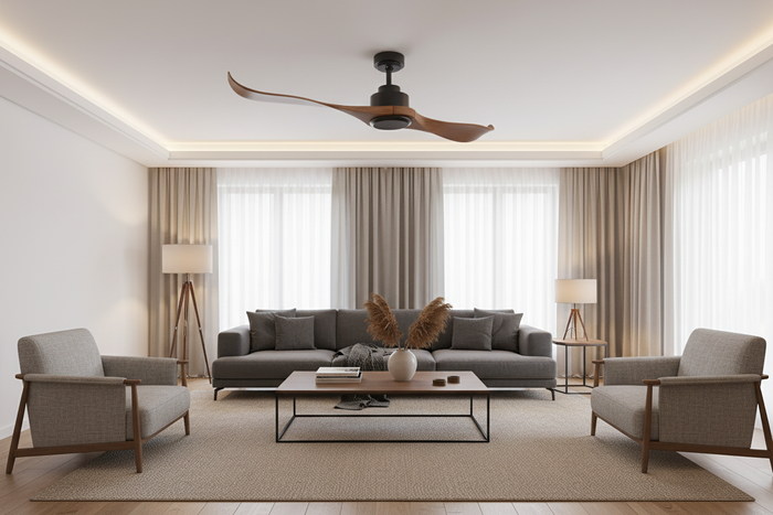 CEILING LIGHT-FCF081 MATT BLACK