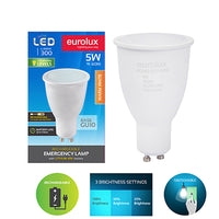 Rechargeable GU10 Frosted Lens 5w LED 3000K.
