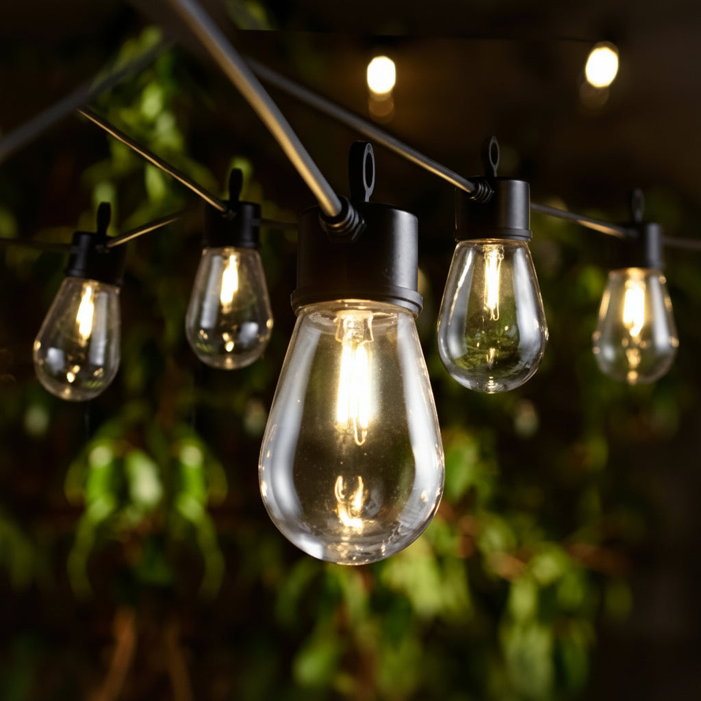20M 20 Bulbs- Solar LED Festoon Outdoor String Lights. - Mr.Smart SA's Best Online Shopping Store