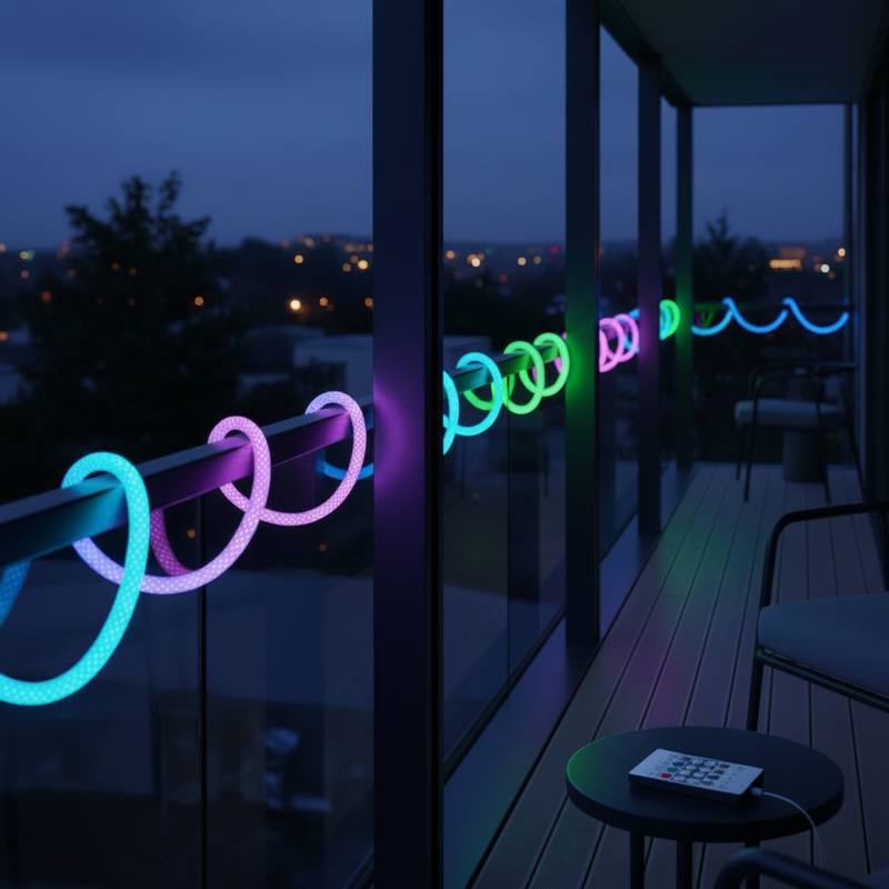 5M IC-RGB NEON ROPE LIGHT-IP20-HVS200-5V-25W.
