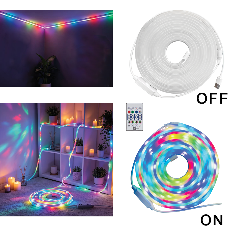 5M - RGB/Multicolor Neon LED Strip Light 220V.