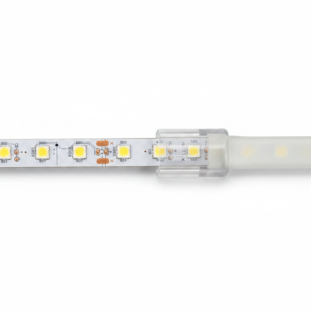 End cap for 24V/230V IP65 COB LED strip light.
