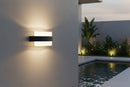 230v 2 x 6W LED Up & Down Oval Aluminium Wall Light-56/2-IP54-3000K.