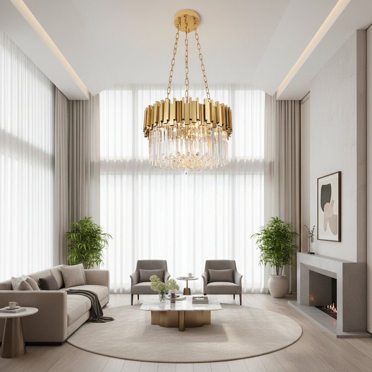 K-Light  KLCH-6002/9 230v 40W E14 Supreme Medium Crystal Chandelier.