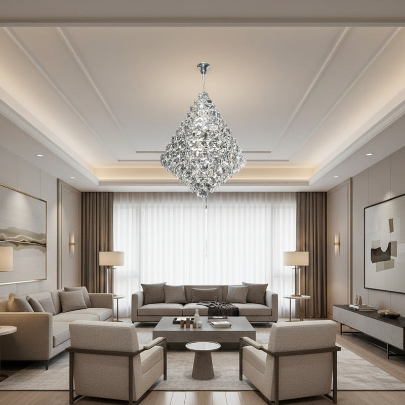 K-Light KLCH-6003/26 230V 40W E14 Medium Diamond Crystal Chandelier.