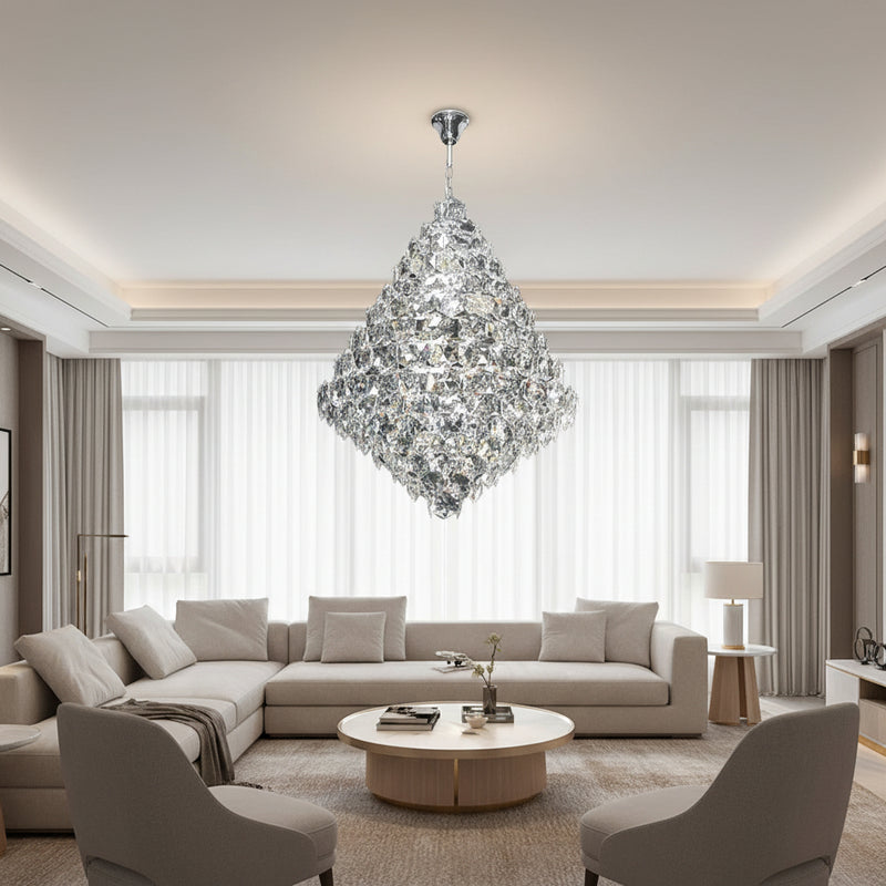 K-Light KLCH-6003/26 230V 40W E14 Medium Diamond Crystal Chandelier.