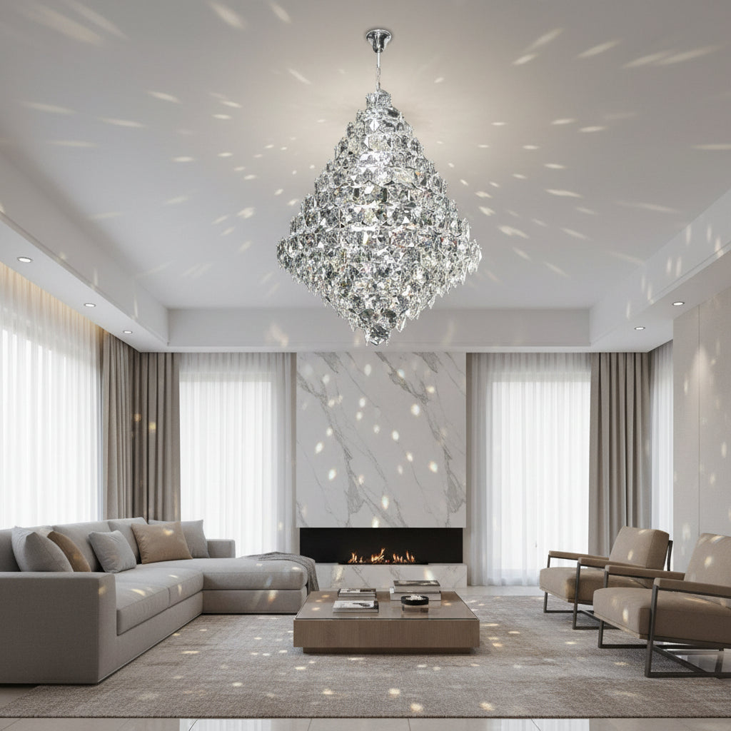 K-Light  KLCH-6003/51 230V 40W E14 Medium Diamond Crystal Chandelier.