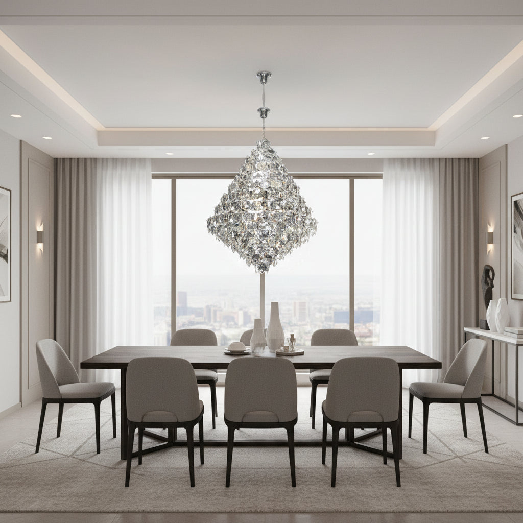 K-Light  KLCH-6003/51 230V 40W E14 Medium Diamond Crystal Chandelier.