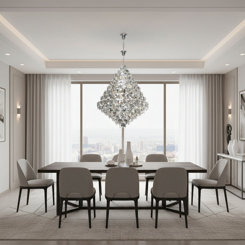 K-Light  KLCH-6003/51 230V 40W E14 Medium Diamond Crystal Chandelier.