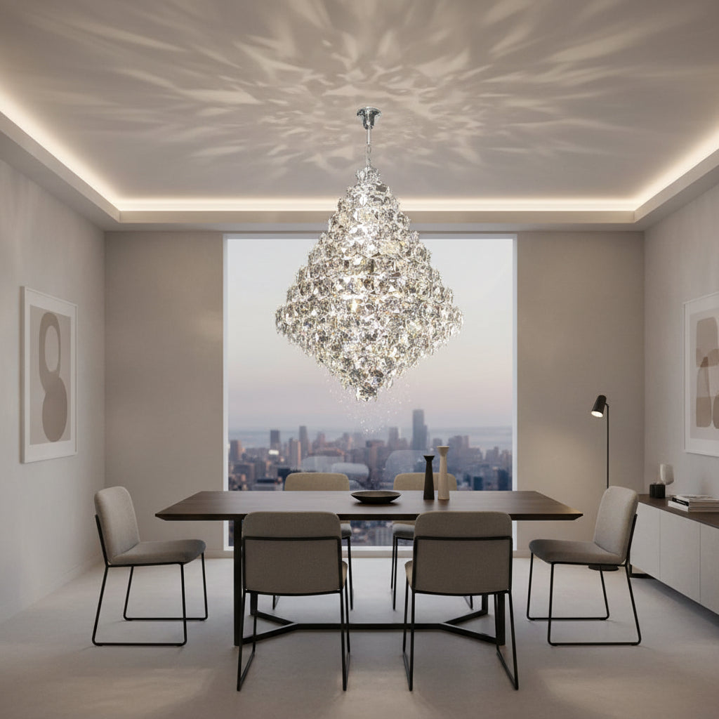 K-Light  KLCH-6003/51 230V 40W E14 Medium Diamond Crystal Chandelier.