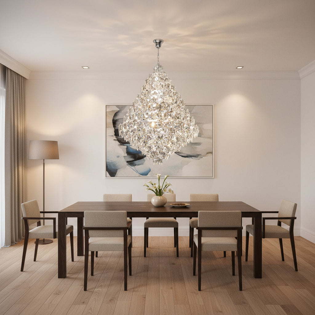 K-Light  KLCH-6003/51 230V 40W E14 Medium Diamond Crystal Chandelier.