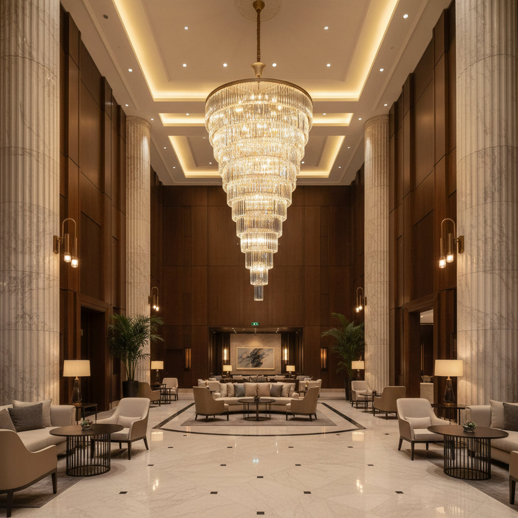 K-Light KLCH-6515/34-SG 230v 40W E14 GRANDIOSE Crystal Chandelier.
