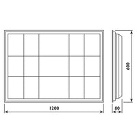 Radiant Recessed Ceiling Light wired for LED T8 3x18w Cordset.