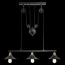 K Light CA-KLCH-1126/3 230v 40W E27 Adjustable Trio Pendant Black and Antique Brass-Mr Smart Lighting Company.