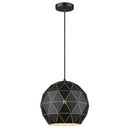 K Light G-KLCH-820-M/BL, G-KLCH-820-M/CO, G-KLCH-820-M/SG, G-KLCH-820-M/WH Medium Laser Cut Metal Ball Pendant (Multiple Colors/Finishes)-Mr Smart Lighting Company.