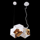 K Light GO-KLCH313-3/W 3 Light Magic Box Pendant White and Gold-Mr Smart Lighting Company.