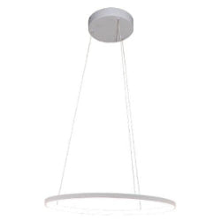 K Light K-LED-190-60/WH, K-LED-190-60/BL, K-LED-190-60/GD 230v 22W LED Dimmable 60cm Single Ribbon Pendant (Multiple Colors/Finishes)