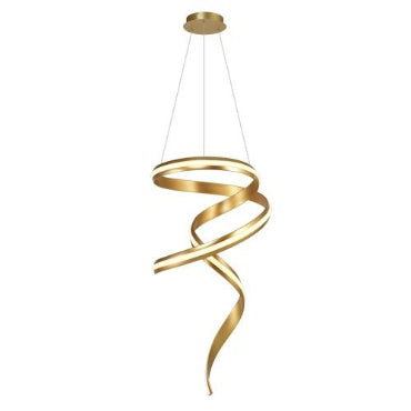 K Light K-LED-484/GD 230v 60W LED Cygnet Pendant Matt Gold-Mr Smart Lighting Company.