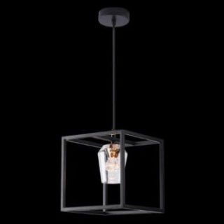 K Light K-LED-CC3-1 230v 3W LED Golden Crown Pendant Black with Clear Glass and Gold