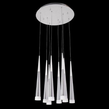 K Light K-LED2032-8/BA, K-LED2032-8/CF, K-LED2032-8/SG 40W LED Round 8 Light Cone Cluster (Multiple Colors/Finishes)-Mr Smart Lighting Company.