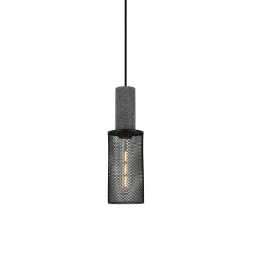 K Light T-KLCH-592 230v 40W Midnight Mesh Long Pendant Stone and Black Mesh-Mr Smart Lighting Company.-