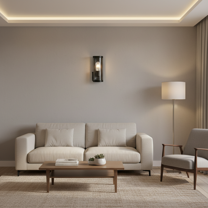 OUTDOOR WALL LIGHT-L370 MATT BLACK