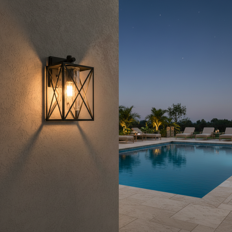 WALL LAMP-L517 BLACK