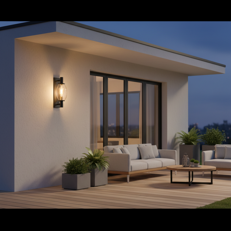 WALL LAMP-L522 BLACK