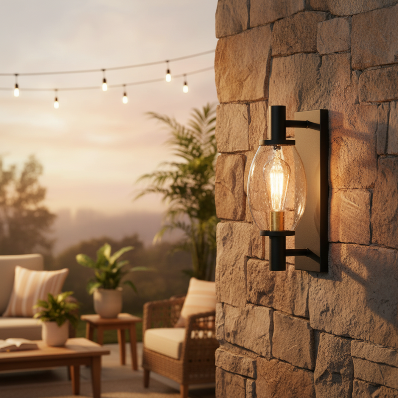 WALL LAMP-L522 BLACK