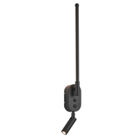 WB554 Black Aluminum and PMMA Linear Wall Light with Rotatable Spotlight Arm and 2 Switches