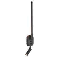 WB554 Black Aluminum and PMMA Linear Wall Light with Rotatable Spotlight Arm and 2 Switches