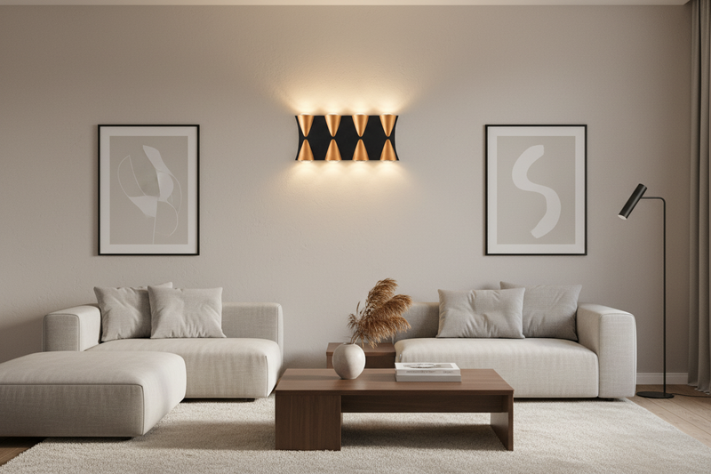 LED WALL LAMP-L556 BLACK/GOLD