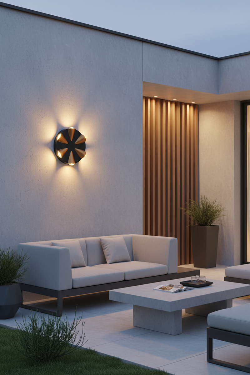 WALL LAMP-L557 BLACK/GOLD