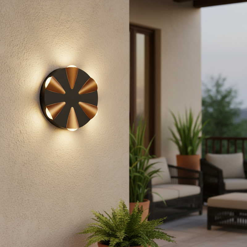 WALL LAMP-L557 BLACK/GOLD