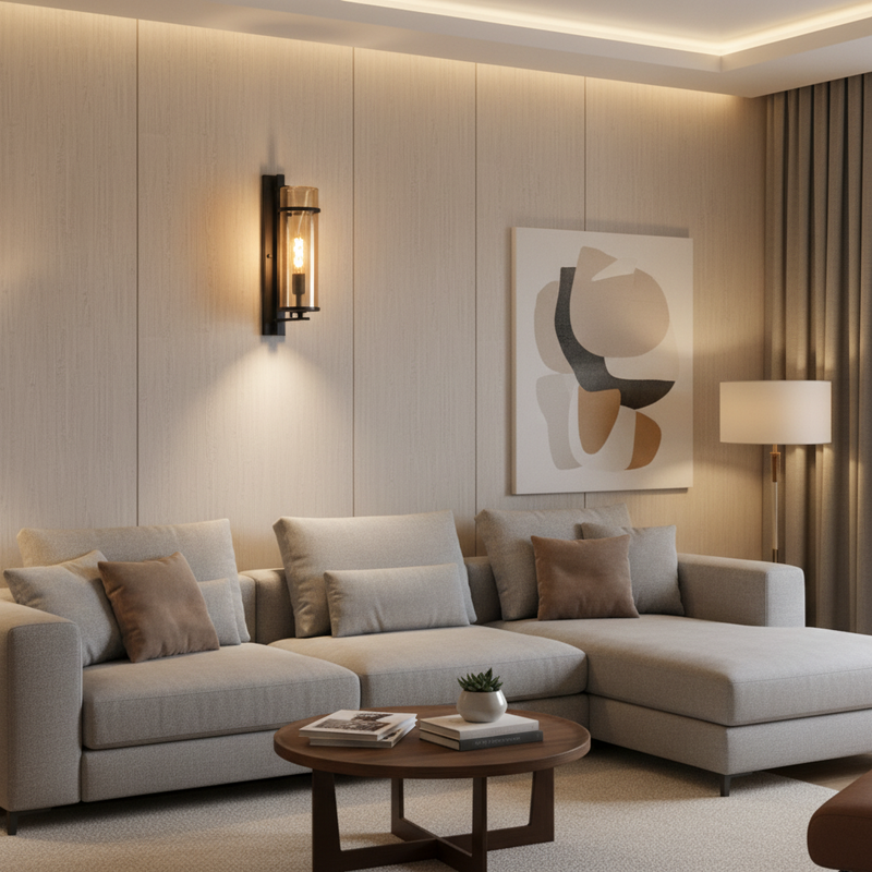 WALL LAMP-L585 BLACK