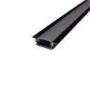 17mm x 7mm 3M Recessed Aluminum Channel for LED Strip Lights-2103BK – Durable LED strip housing accessory by Mr Smart Lighting Company