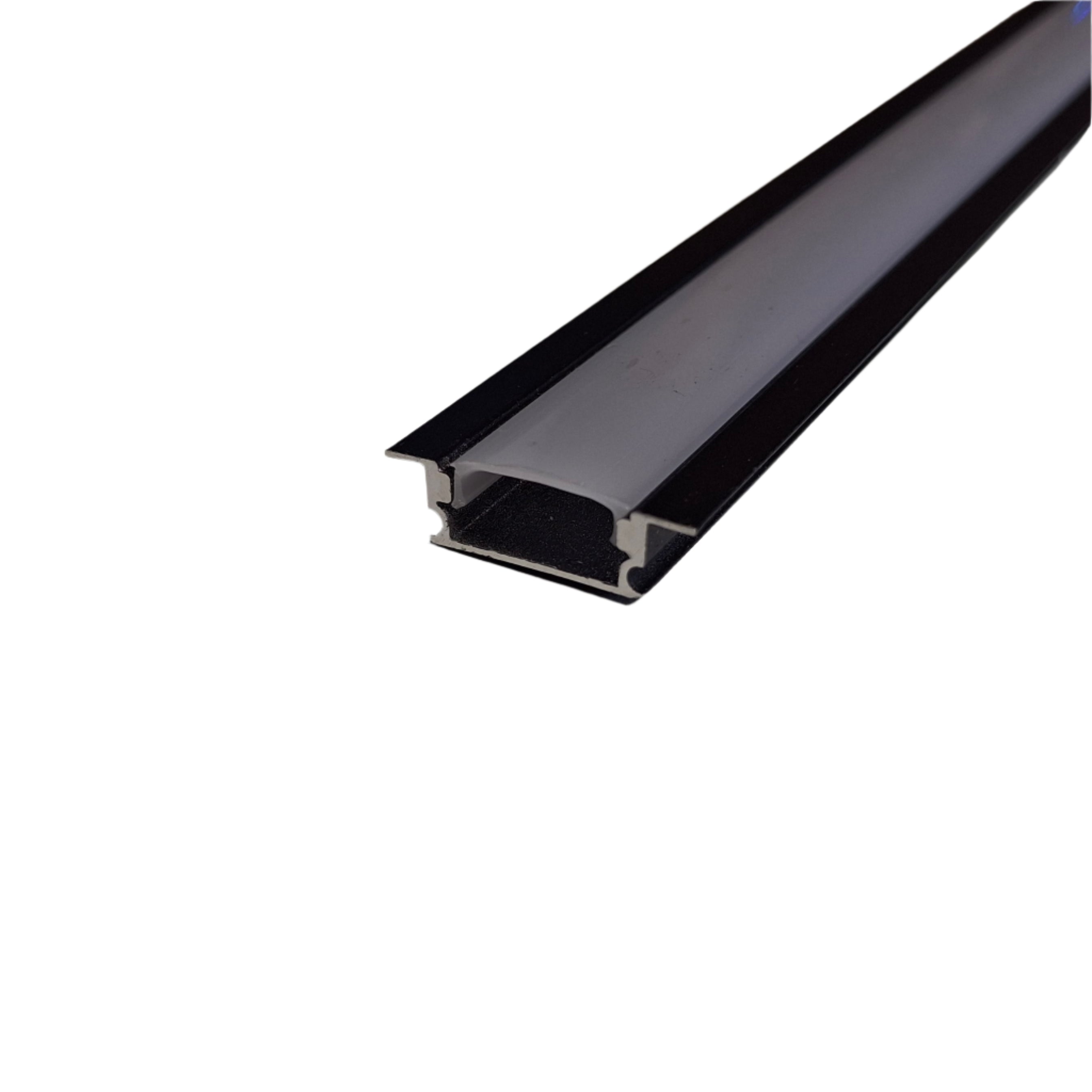 17mm x 7mm 3M Recessed Aluminum Channel for LED Strip Lights-2103BK – Durable LED strip housing accessory by Mr Smart Lighting Company