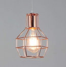 Metal Bowl Cage Rose Gold Color Pendant Light modern hanging pendant light for living room and kitchen interior design