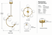 Brightstar-PEN894/6 BRASS Pendent Light.